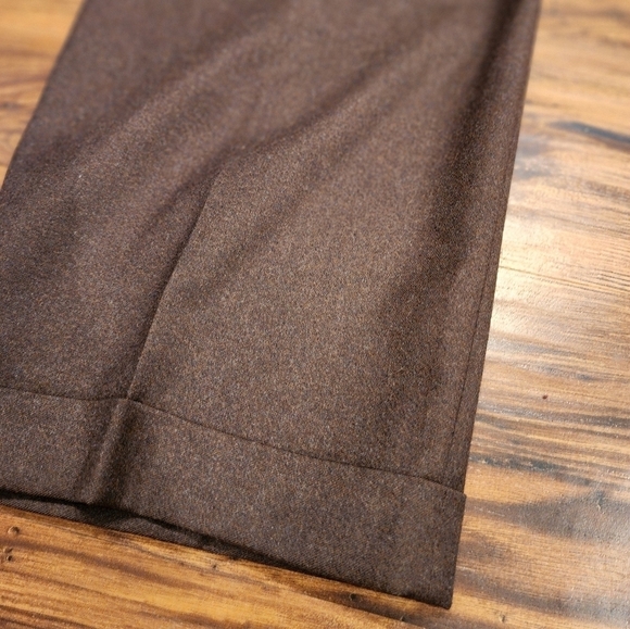 Worsted Wool Pleated Dress Pants - Picture 2 of 12